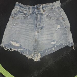 Wild Fable Blue High-Waisted Distressed Jean Shorts